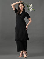 Myshka Women's Black Kurta Set | Grocsy
