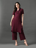 Myshka Women's Magenta Green Kurta Set | Grocsy