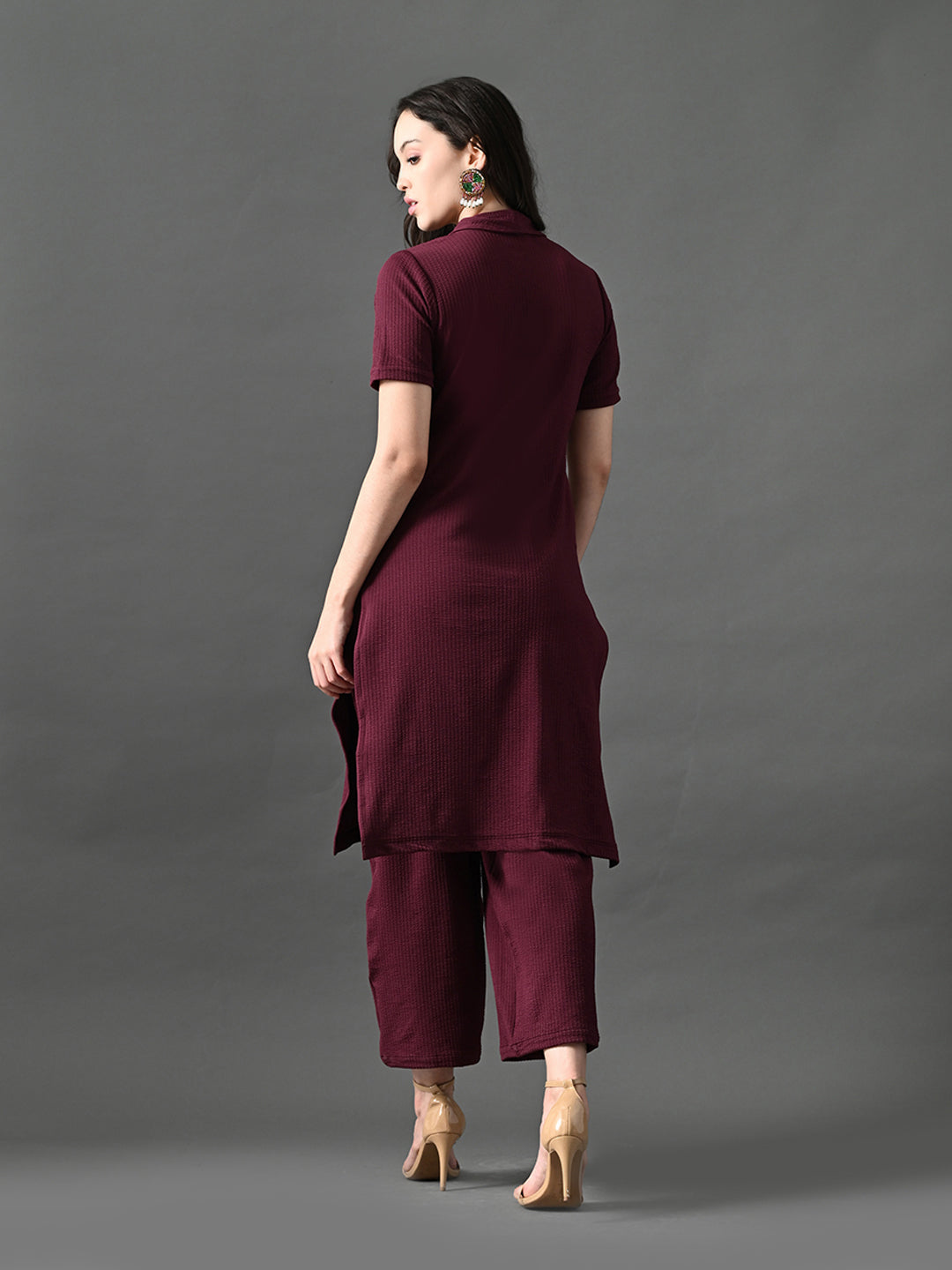 Myshka Women's Magenta Green Kurta Set | Grocsy