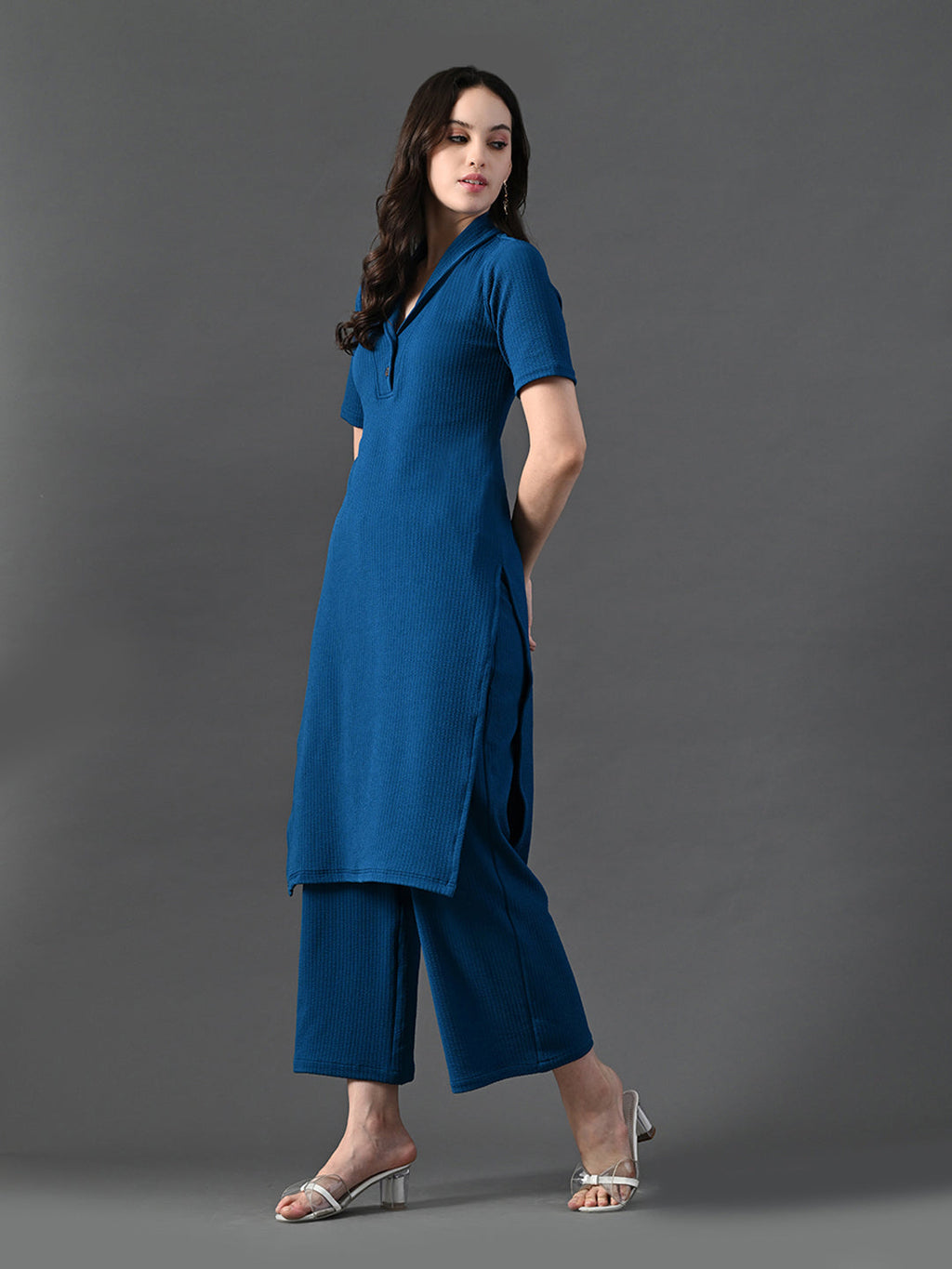 Myshka Women's Blue Kurta Set | Grocsy
