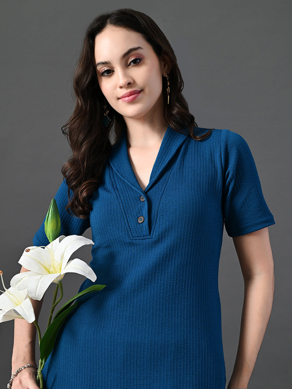 Myshka Women's Blue Kurta Set | Grocsy