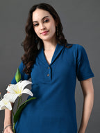 Myshka Women's Blue Kurta Set | Grocsy