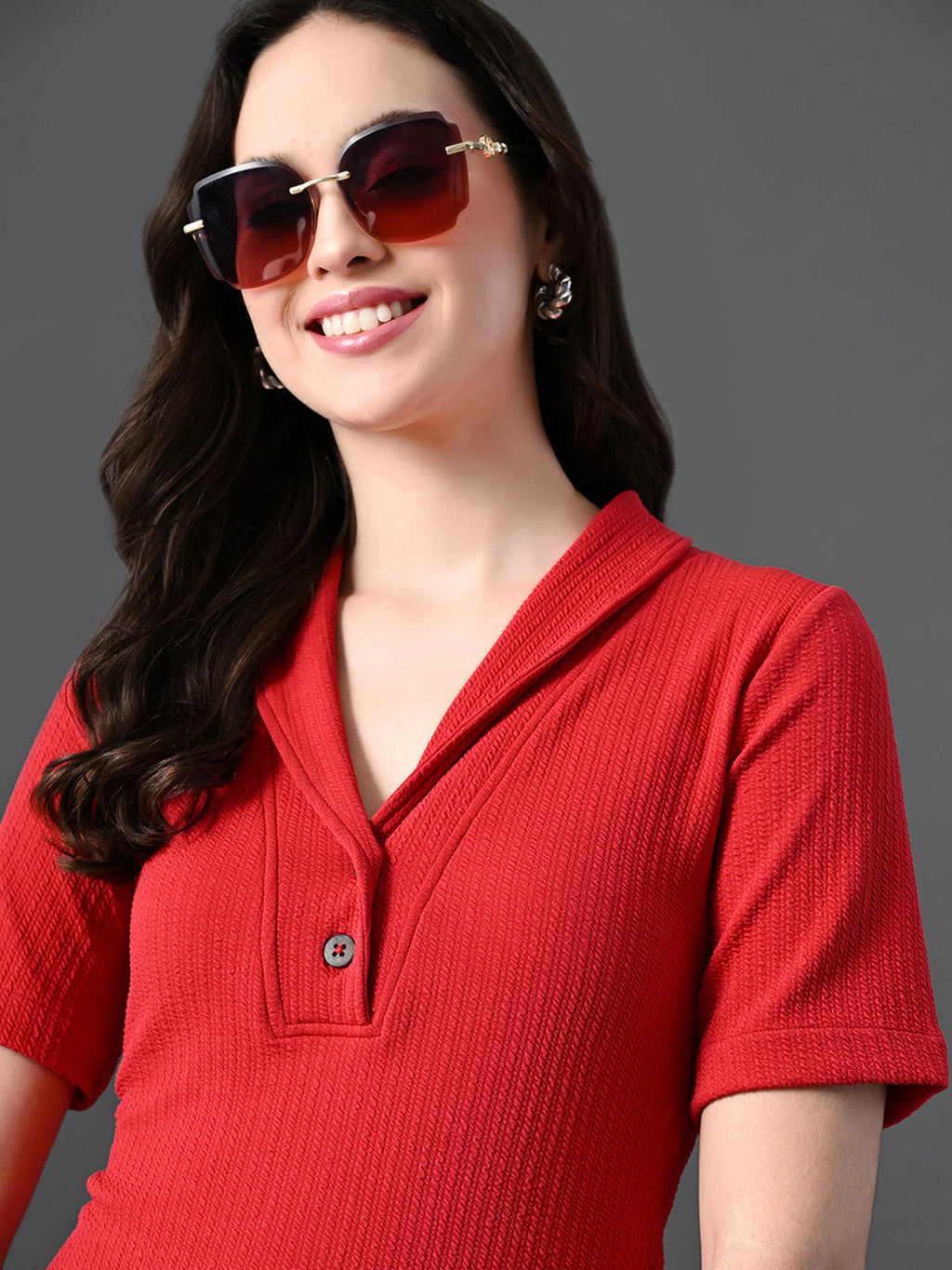 Myshka Women's Red Kurta Set | Grocsy