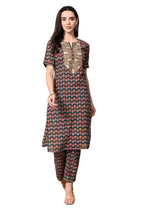Myshka Women's Cotton Printed Kurta Set | Grocsy