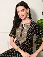 Myshka Women's Cotton Printed Kurta Set | Grocsy