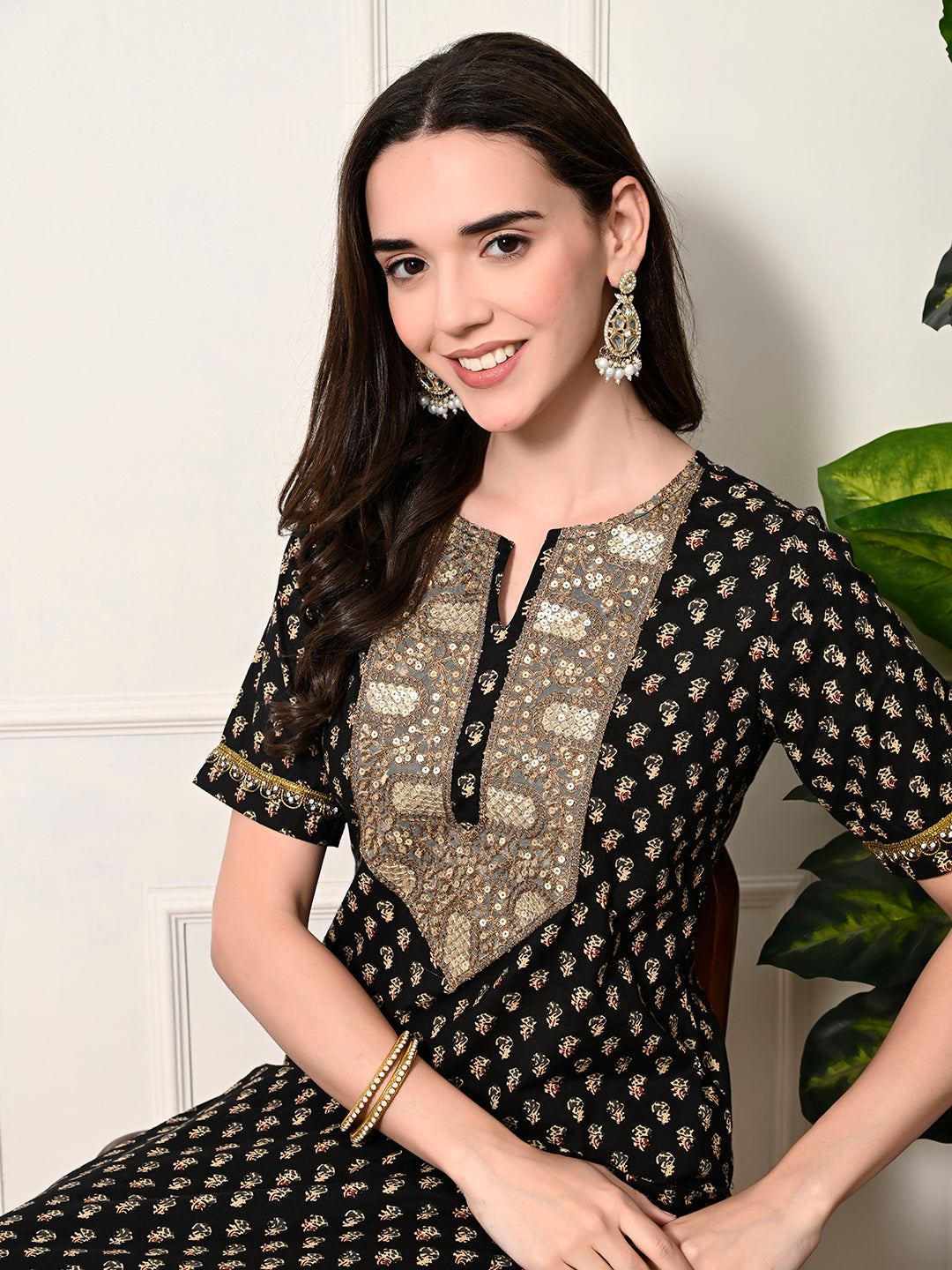 Myshka Women's Cotton Printed Kurta Set | Grocsy
