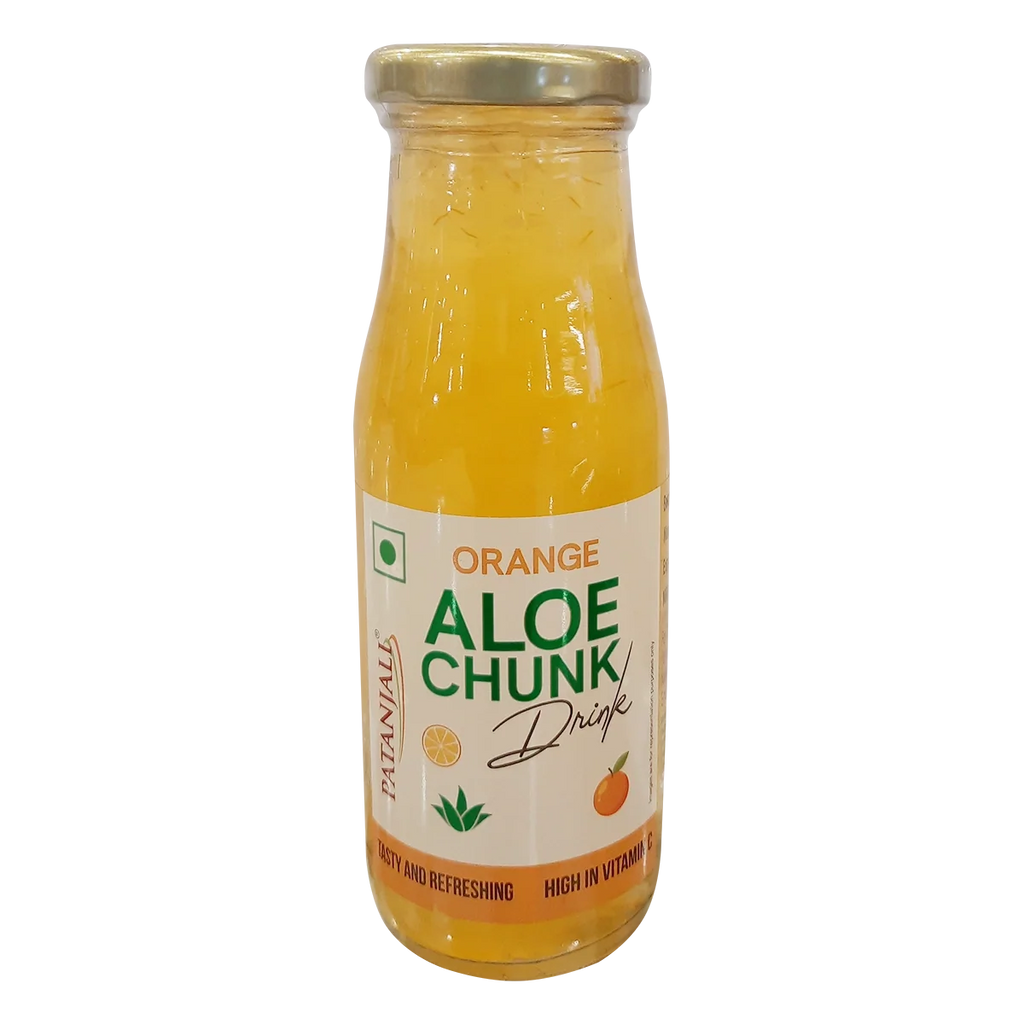 Patanjali Orange Aloe Chunk Drink | Grocsy