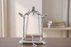 KridayKraft Aluminium Pipe Palna Silver/Laddu Gopal Jhula for Home Decor, Pooja & Janmashtami | Grocsy