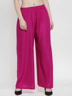 TAG 7 Women Pack Of 2 Solid Flared Palazzos | Grocsy