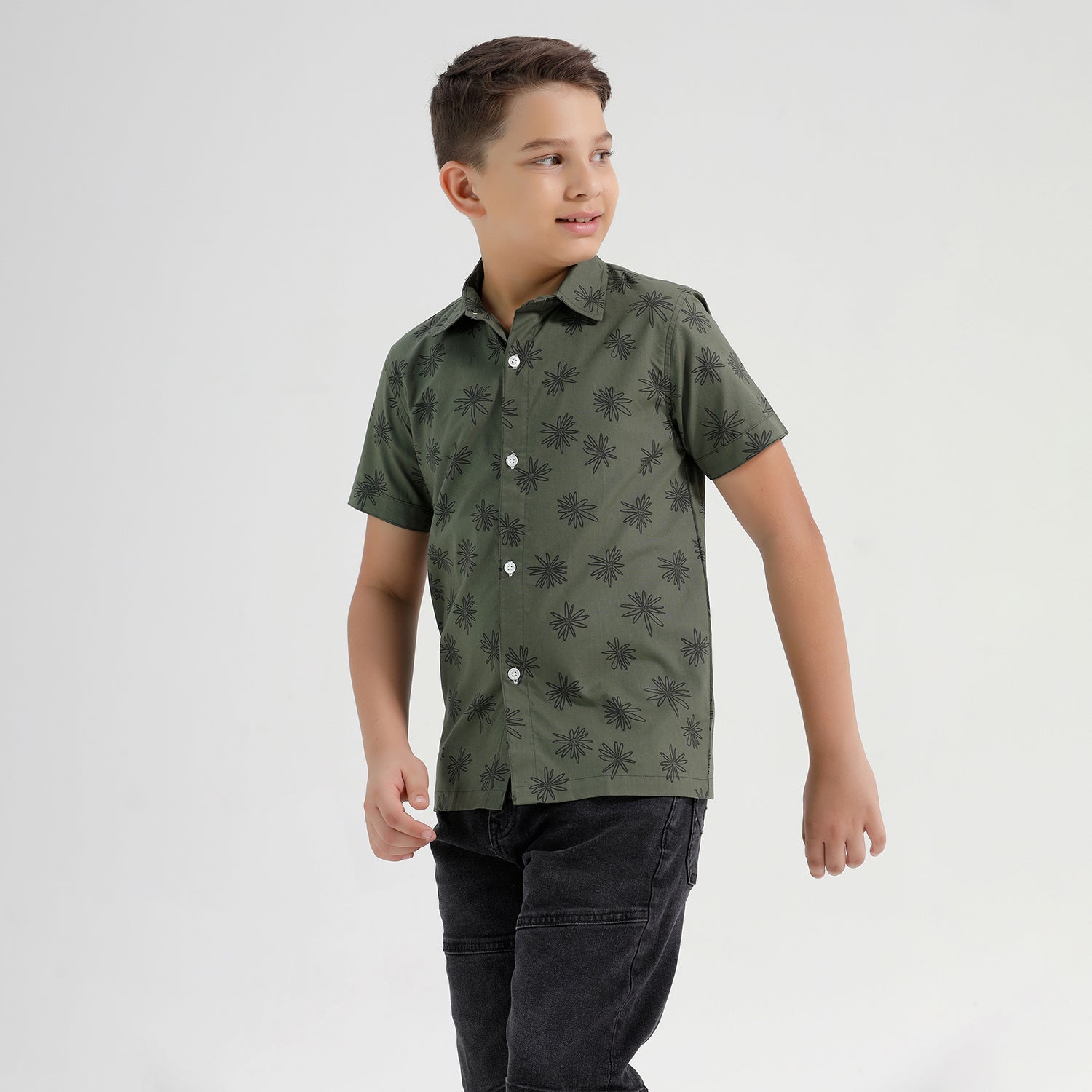 Chilins Boys Printed Regular Fit Casual Cotton Shirt | Grocsy
