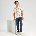 Chilins Boys Printed Resort Beach Regular Fit Shirt | Grocsy