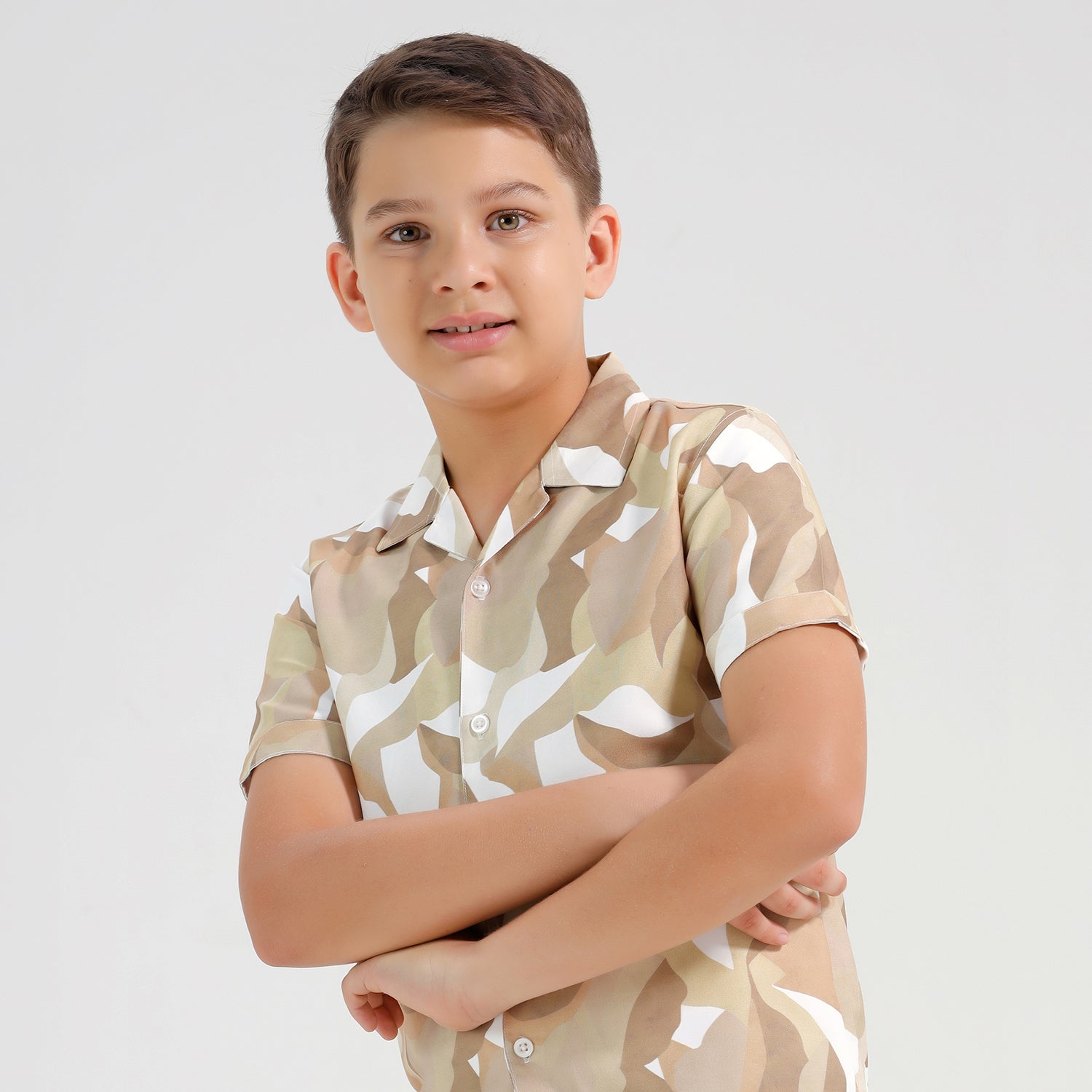 Chilins Boys Printed Resort Beach Regular Fit Shirt | Grocsy