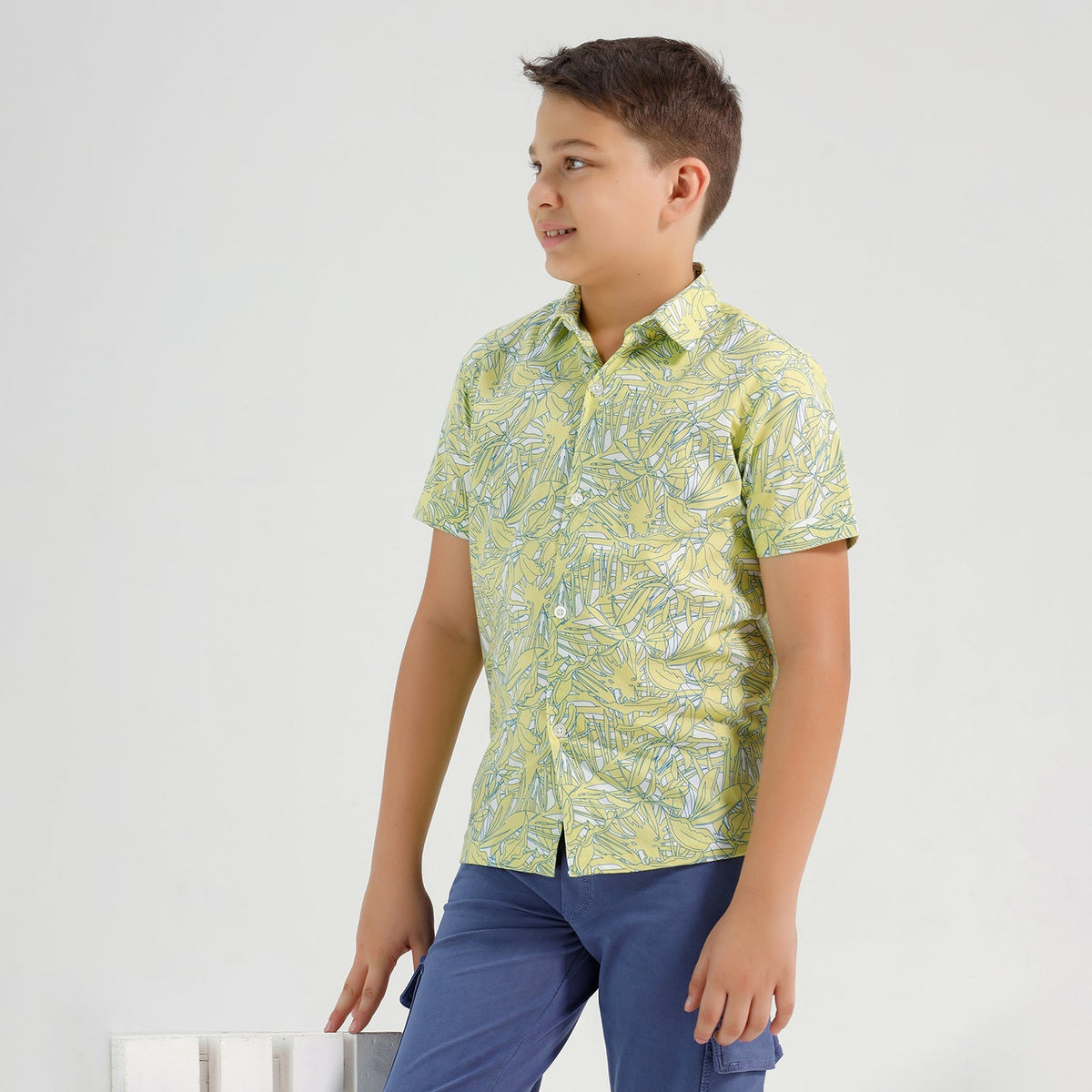Chilins Boys Printed Regular Fit Casual Cotton Shirt | Grocsy