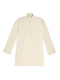 Chilins Ethnic Wear Stylish Printed Cream Kurta for Boys | Grocsy