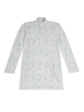 Chilins Ethnic Wear Stylish Printed Embroidery Sky blue Kurta for Boys | Grocsy