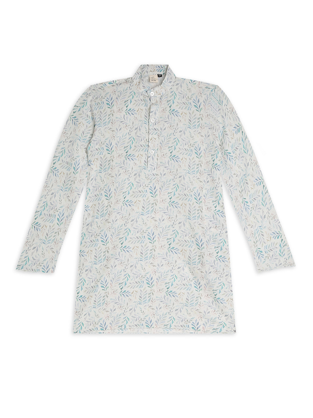 Chilins Ethnic Wear Stylish Printed Embroidery Sky blue Kurta for Boys | Grocsy