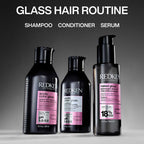 Redken Glossy Hair Combo-Acidic Colour Gloss Sulphate-Free Shampoo, Conditioner & Naked Gloss Serum | Grocsy