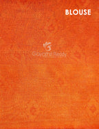 Shades of Cream And Orange Colour Blouse Patola Design Semi Chanderi Saree By Gayathri Reddy Designer Studio | Grocsy