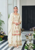 Anaita Off White Heavy Chinon With Embroidery Readymade Sharara Suit | Grocsy