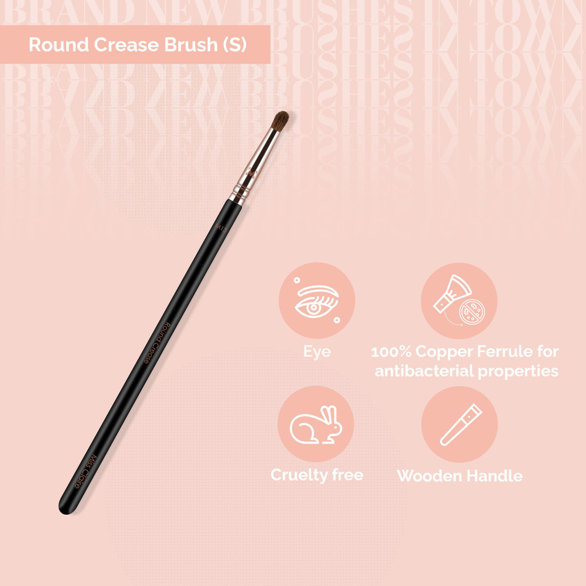 Miss Claire M13 - Round Crease Brush (S) - Rose Gold | Grocsy
