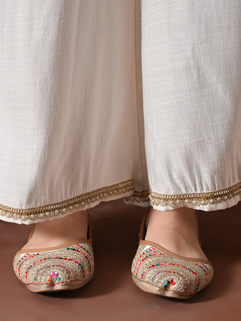 Myshka Women White Longline Sleeveless Kurta with Trouser & Dupatta | Grocsy