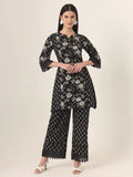 Yufta Black Pure Cotton Co Ord Set | Grocsy