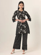 Yufta Black Pure Cotton Co Ord Set | Grocsy