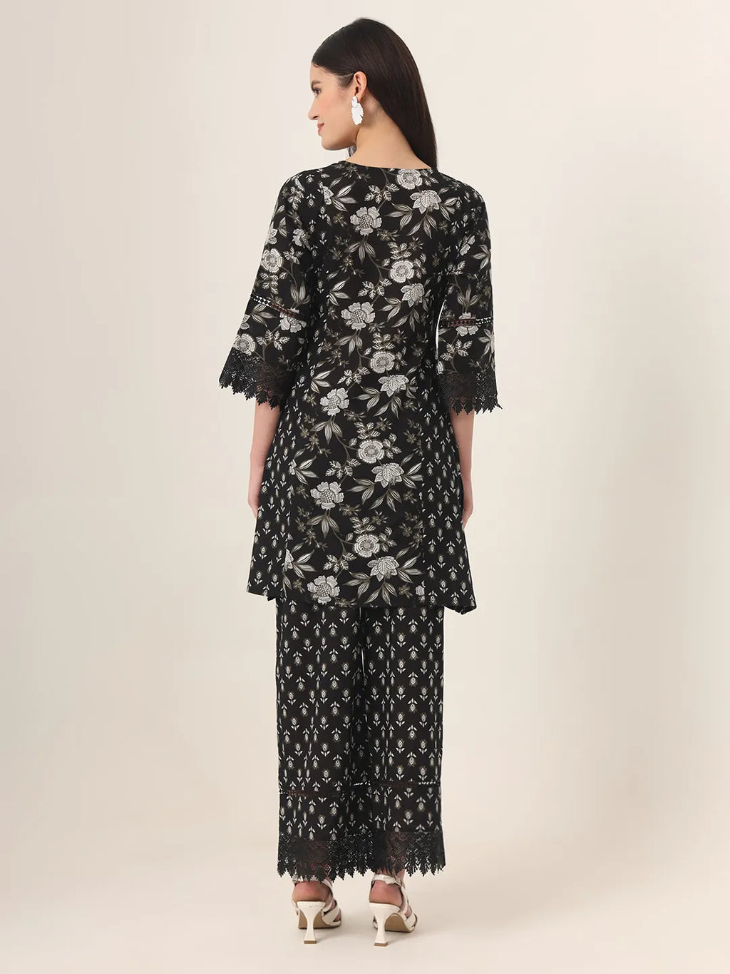 Yufta Black Pure Cotton Co Ord Set | Grocsy