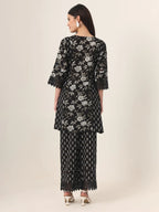 Yufta Black Pure Cotton Co Ord Set | Grocsy