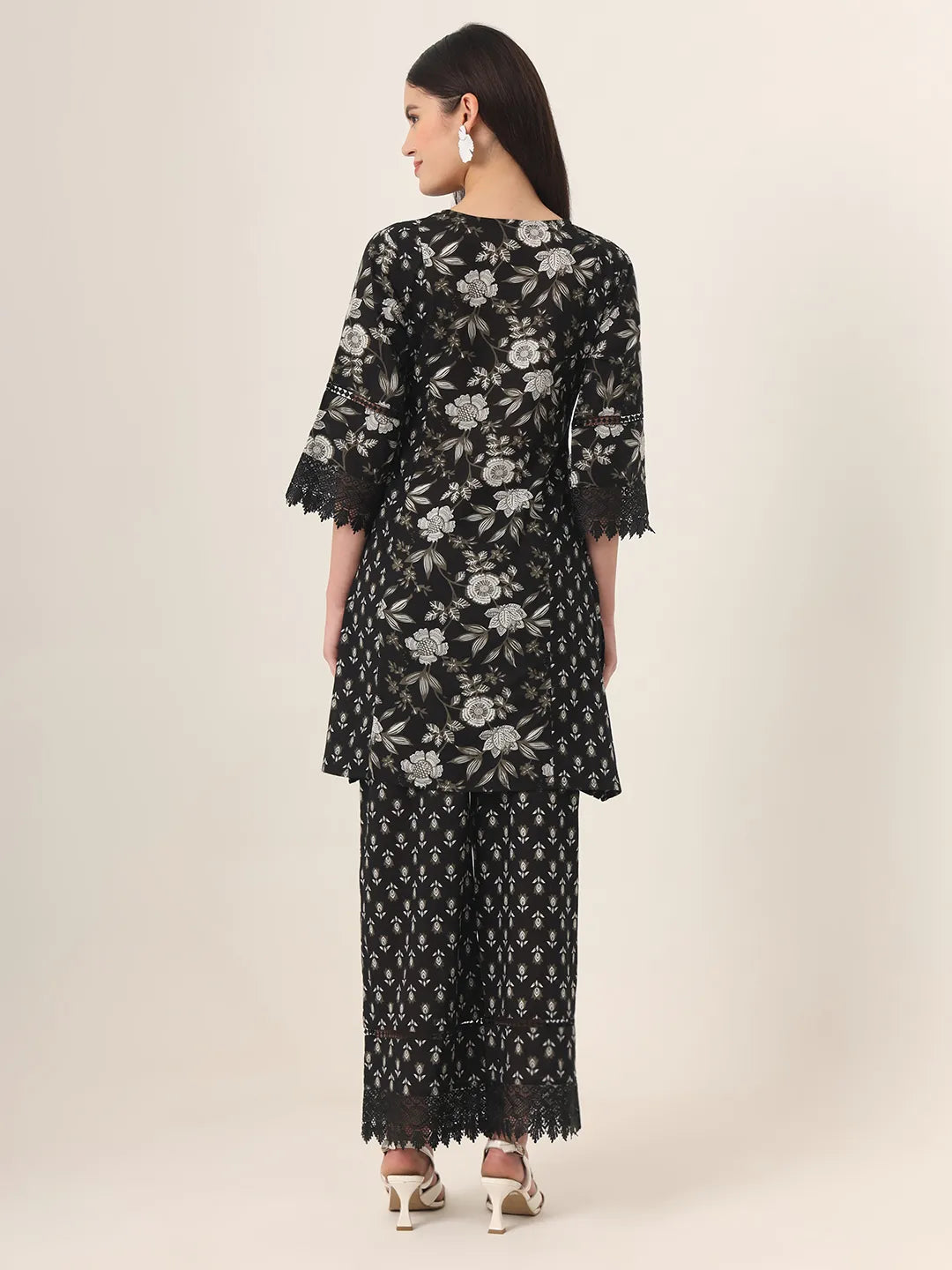 Yufta Black Pure Cotton Co Ord Set | Grocsy