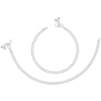 AanyaCentric Silver Plated Traditional Anklets Payal - Classic and Stylish for Women and Girls | Grocsy