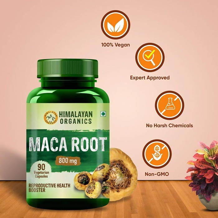 Himalayan Organics Maca Root 800 mg Vegetarian Capsules | Grocsy