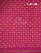 Shades of Dark Green With Rose Pink Blouse Creeper Design Semi Chanderi Saree By Gayathri Reddy Designer Studio | Grocsy