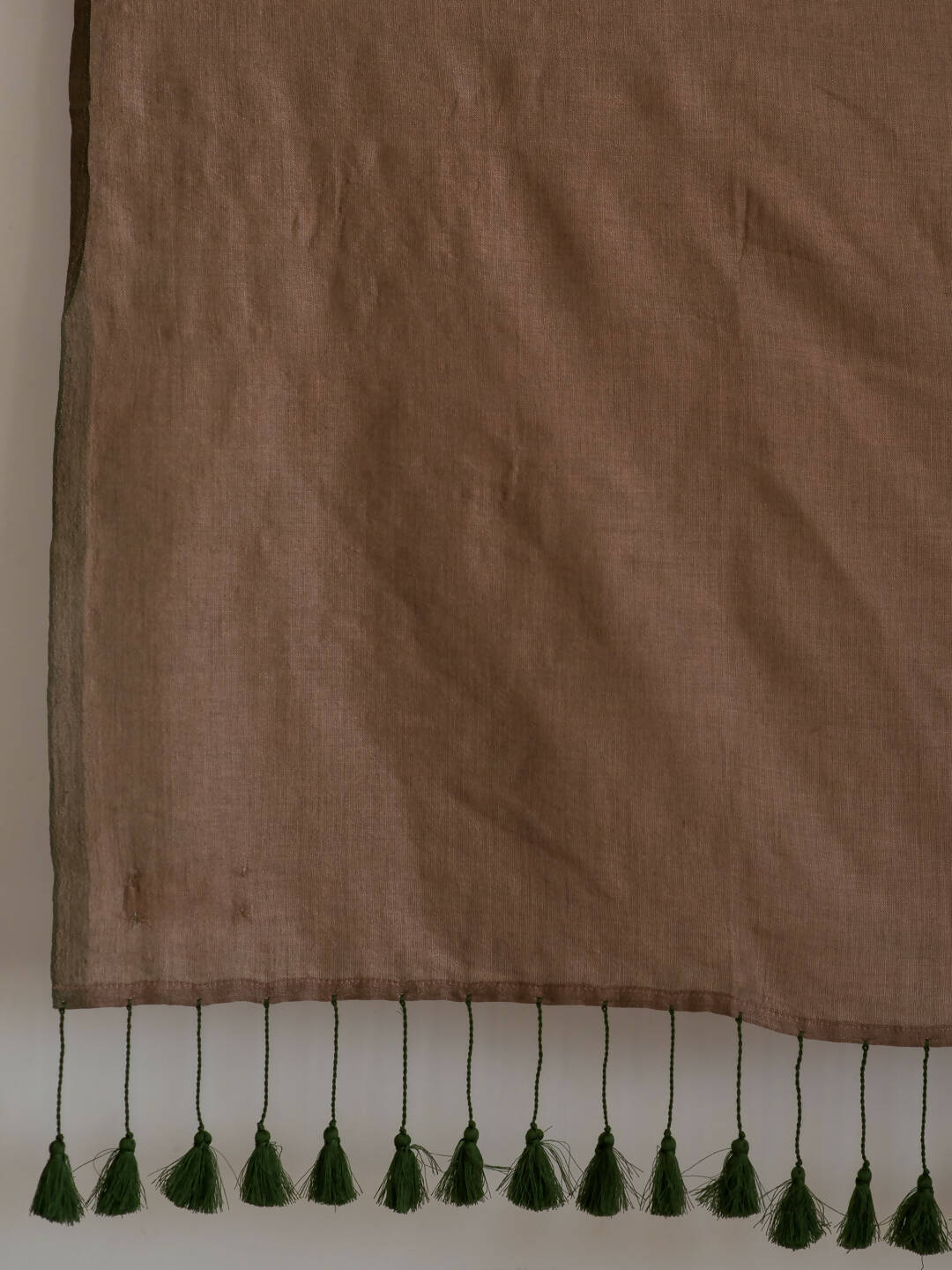 Suta Taupe Solid Cotton Blend Saree | Grocsy