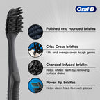 Oral-B 3D White Charcoal Soft Toothbrush For Adults (Pack Of 2) | Grocsy