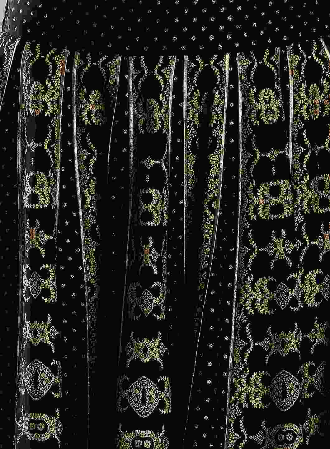 W for Woman Black Printed Skirt | Grocsy