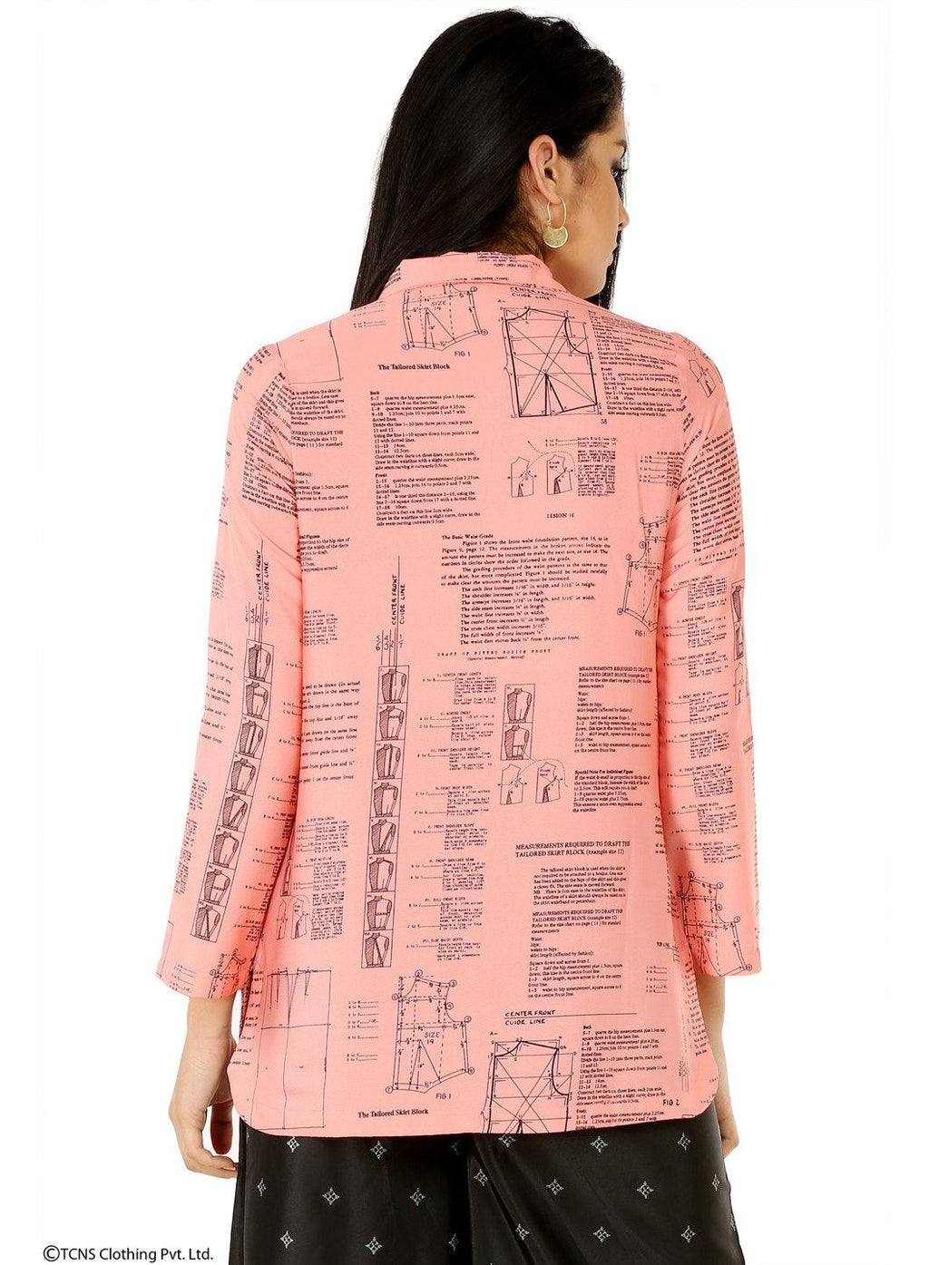 W for Woman Pink Printed Full Sleeve Top | Grocsy