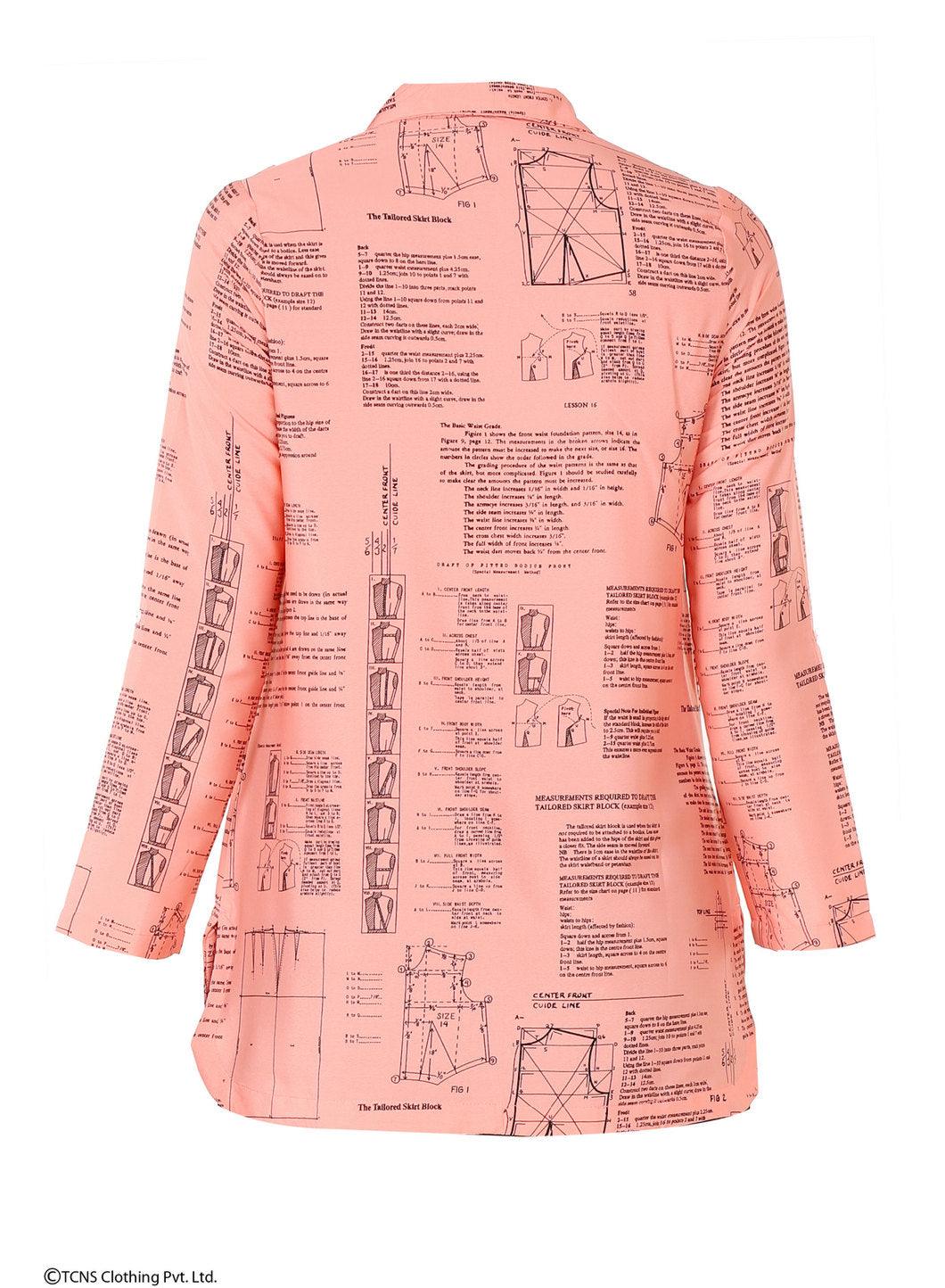 W for Woman Pink Printed Full Sleeve Top | Grocsy