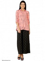W for Woman Pink Printed Full Sleeve Top | Grocsy
