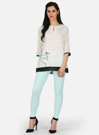 W for Woman Off-White Printed Top | Grocsy