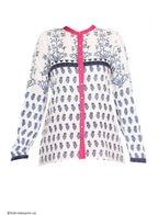 W for Woman White Printed Full Sleeve Top | Grocsy