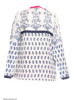 W for Woman White Printed Full Sleeve Top | Grocsy