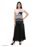 W for Woman Pink Printed Short Sleeve Top | Grocsy