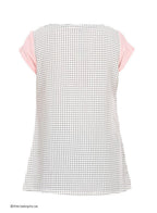 W for Woman Pink Printed Short Sleeve Top | Grocsy