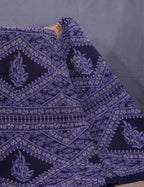 Chikoo Colored Block Print Pure Mulmul Cotton By Gayathri Reddy Designer Studio | Grocsy