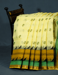 Lime Yellow Colour Block Print Pure Kota Cotton Saree By Gayathri Reddy Designer Studio | Grocsy