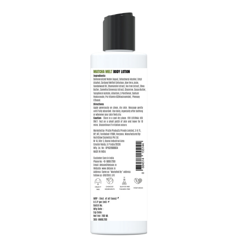 Detoxie Matcha Melt Body Lotion | Grocsy