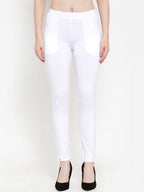 TAG 7 Women Pack Of 2 Solid Straight-Fit Ankle-Length Leggings | Grocsy