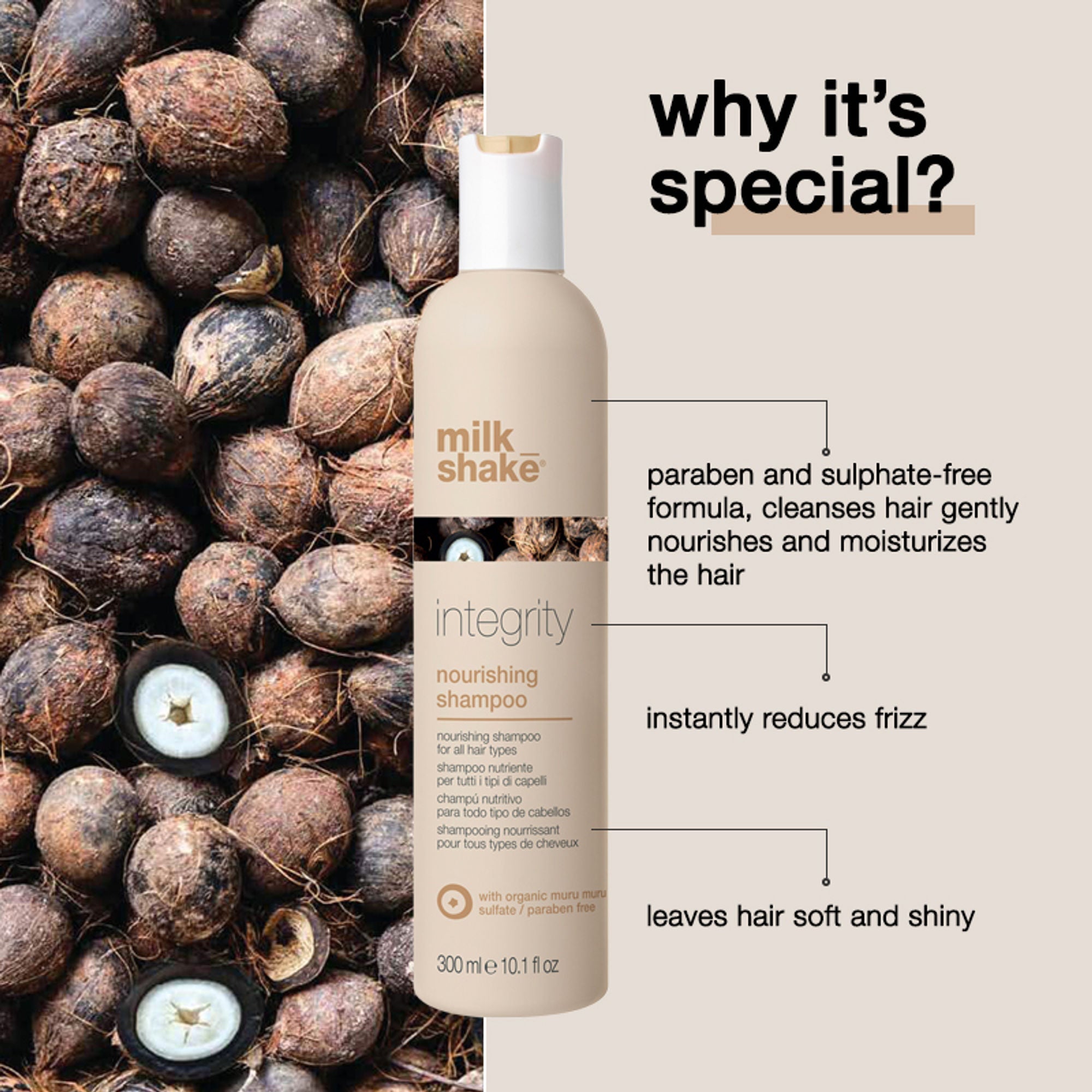Milkshake Integrity Nourishing Shampoo For Damaged & Chemically Treated Hair | Grocsy