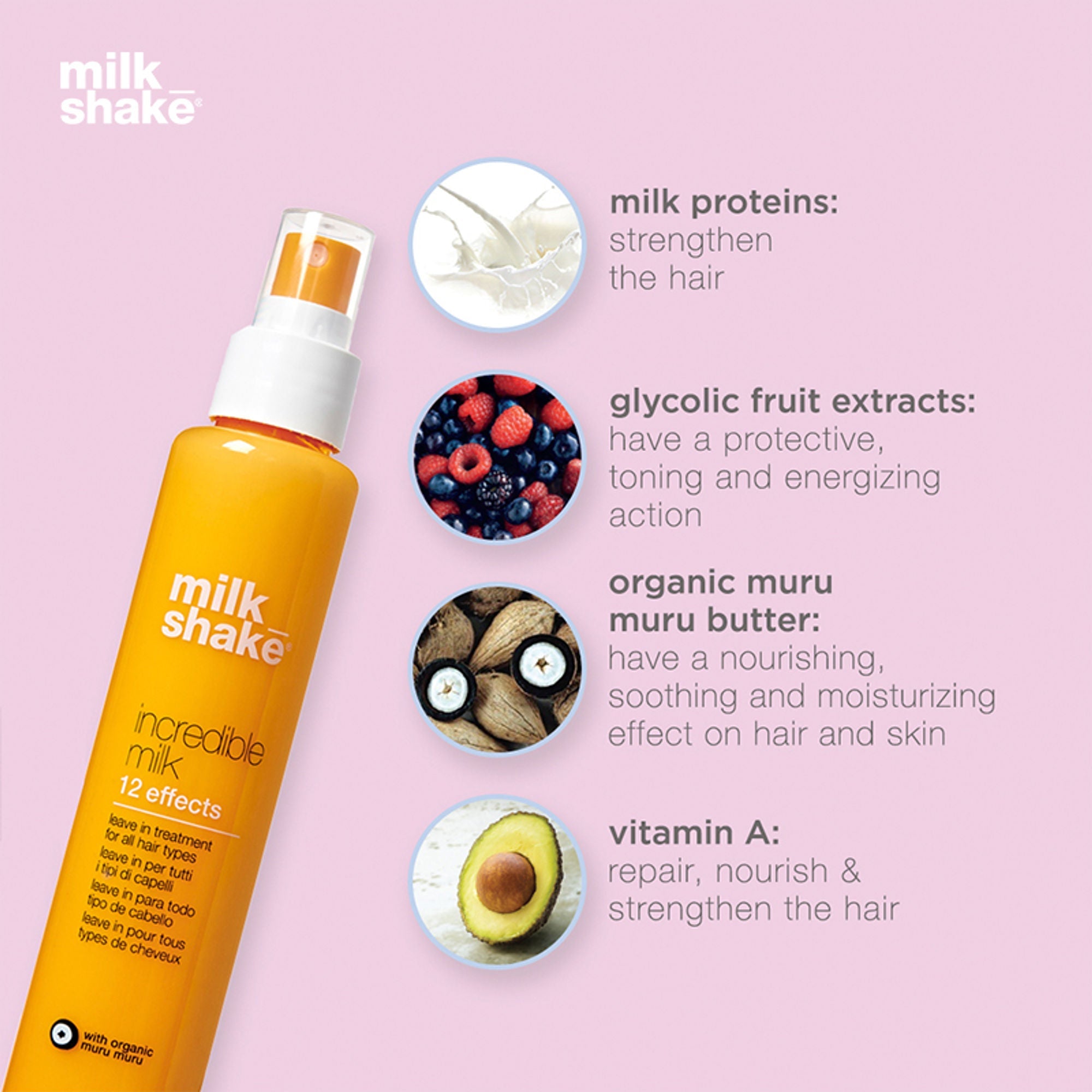 Milkshake Incredible Milk 12 Effects, Leave-In Conditioner With 12 Benefits For All Hair Types | Grocsy
